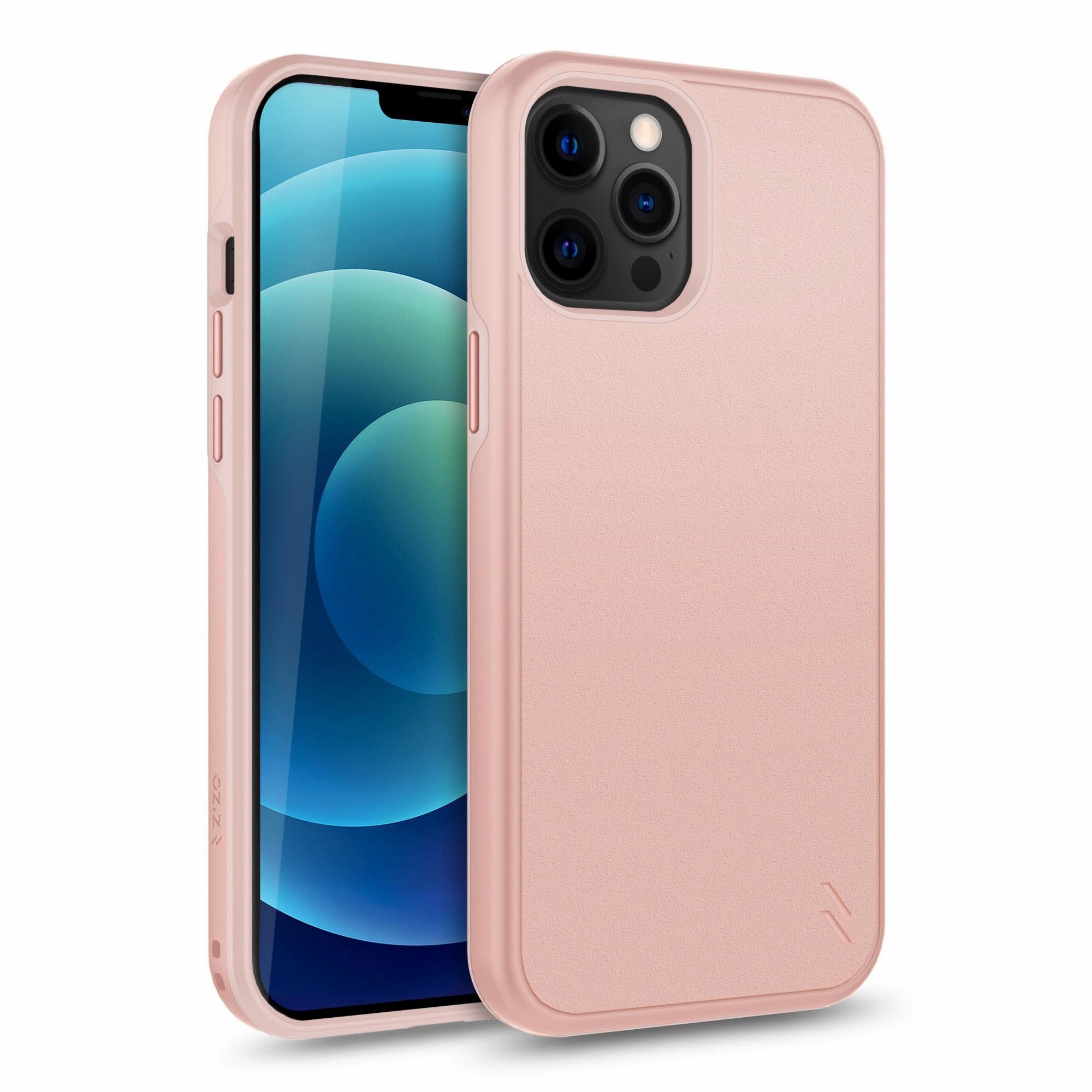 ZIZO DIVISION Series iPhone 12 / iPhone 12 Pro Case - Rose Gold Luxury Surface Layer