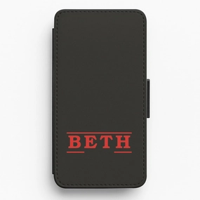 Title - Personalised Stranger Flip / Wallet Phone Case Colorful Finish