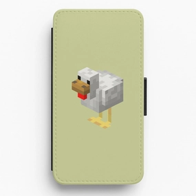 Modern Texture Build Mining Chicken Flip / Wallet Phone Case