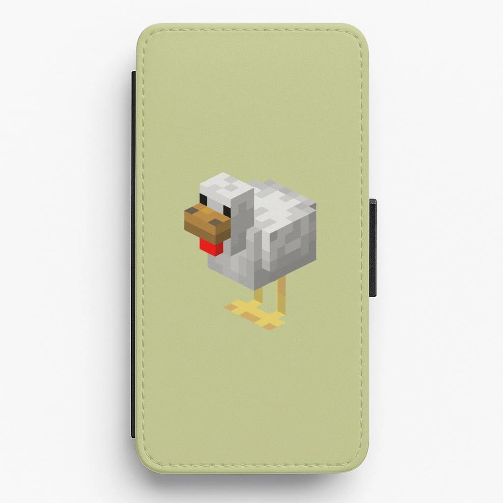 Modern Texture Build Mining Chicken Flip / Wallet Phone Case