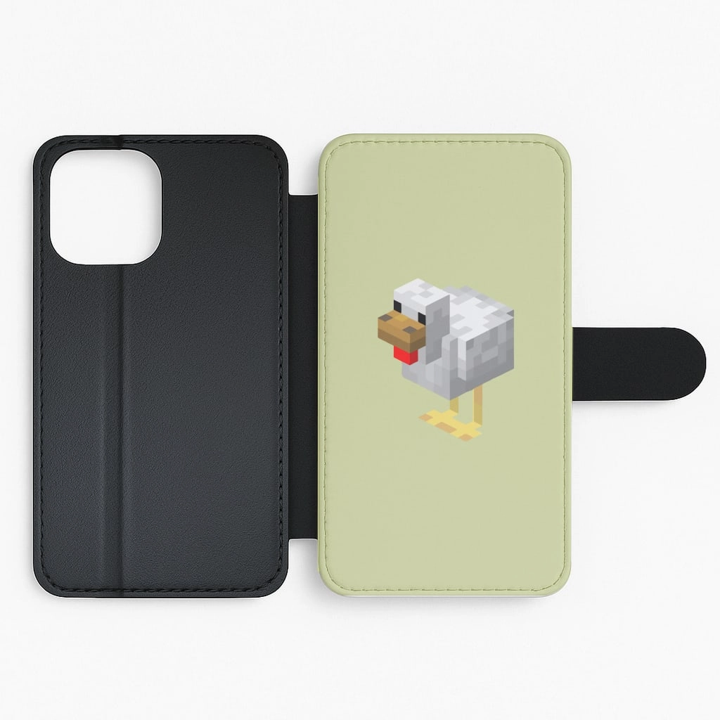Light Edge Mining Chicken Flip / Wallet Phone Case