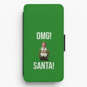 professional accessory OMG SANTA! - Elf Flip / Wallet Phone Case