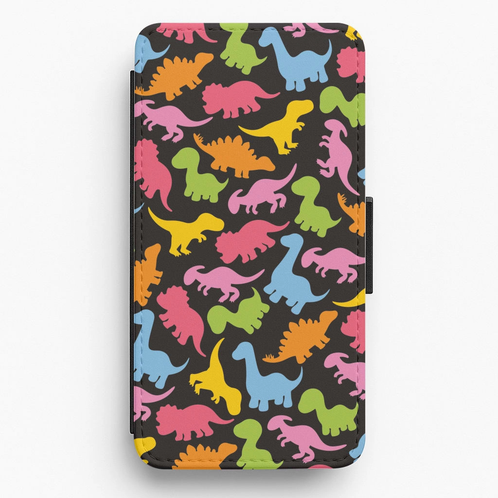 Dinosaurs Collage - Dinosaurs Flip / Wallet Phone Case Hybrid Pattern Design