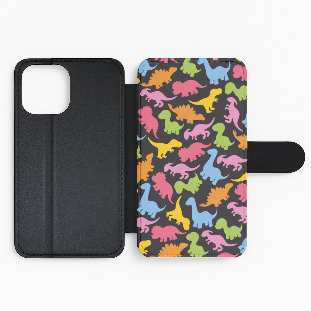Fashion Statement Dinosaurs Collage - Dinosaurs Flip / Wallet Phone Case