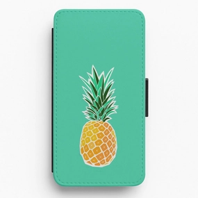 Cartoon Pineapple Flip / Wallet Phone Case Soft Protection Edge Soft coating