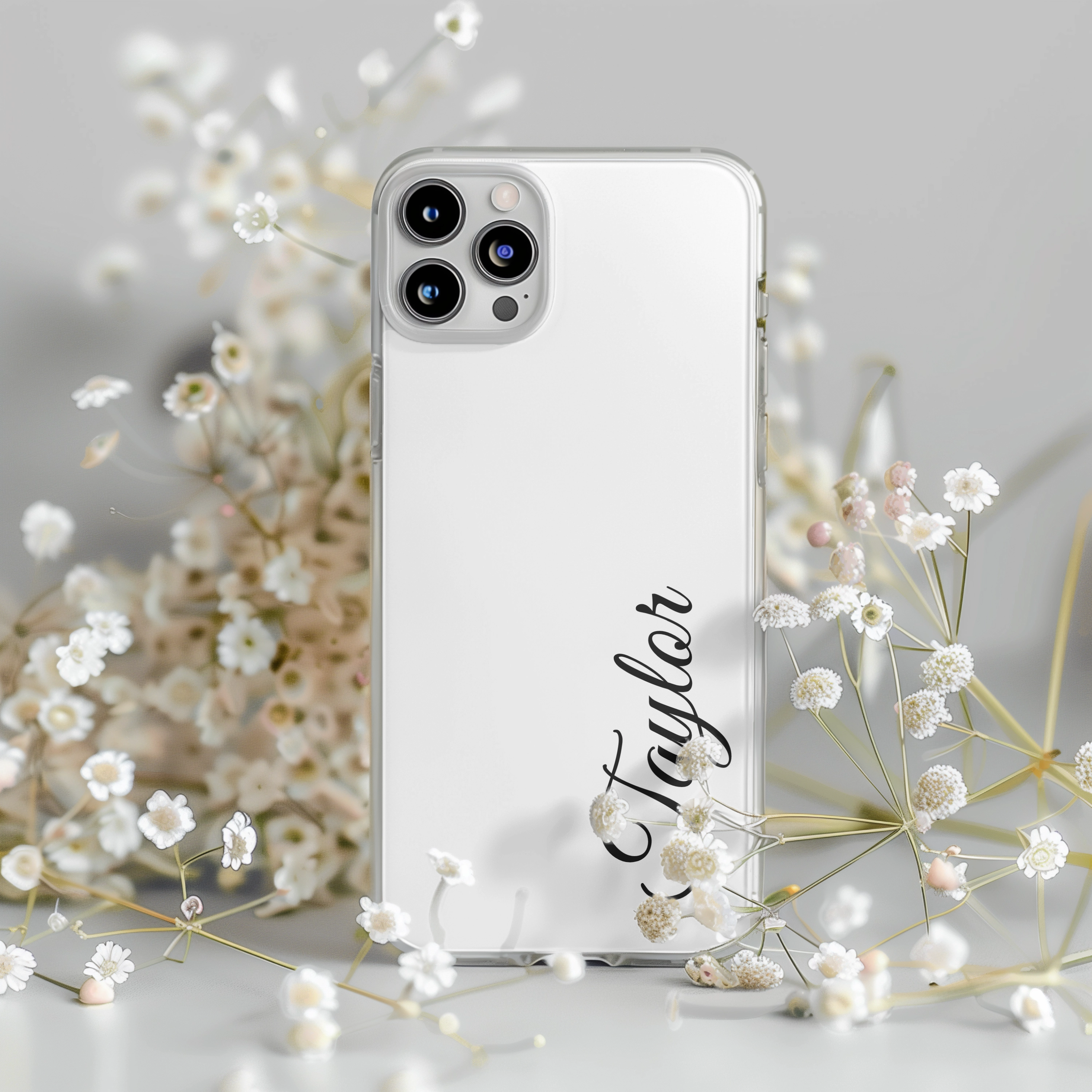 Rugged Look Clear Case Personalized