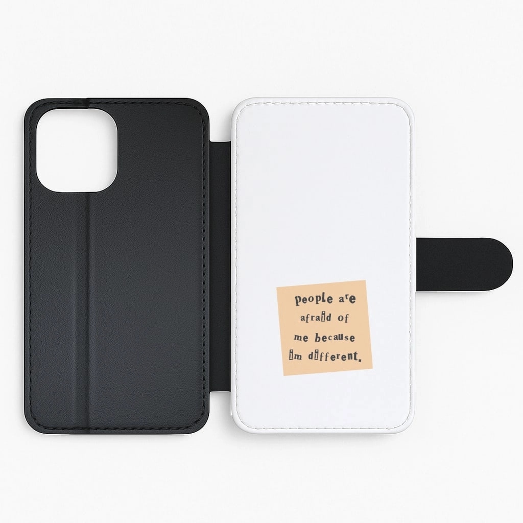 People Are Afraid Of Me - Scissorhands Flip / Wallet Phone Case Comfort Design