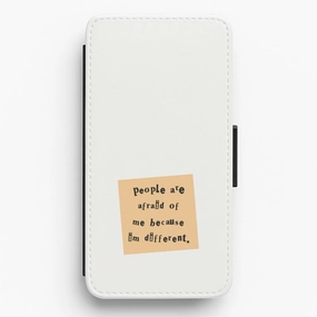 Shockproof Frame People Are Afraid Of Me - Scissorhands Flip / Wallet Phone Case