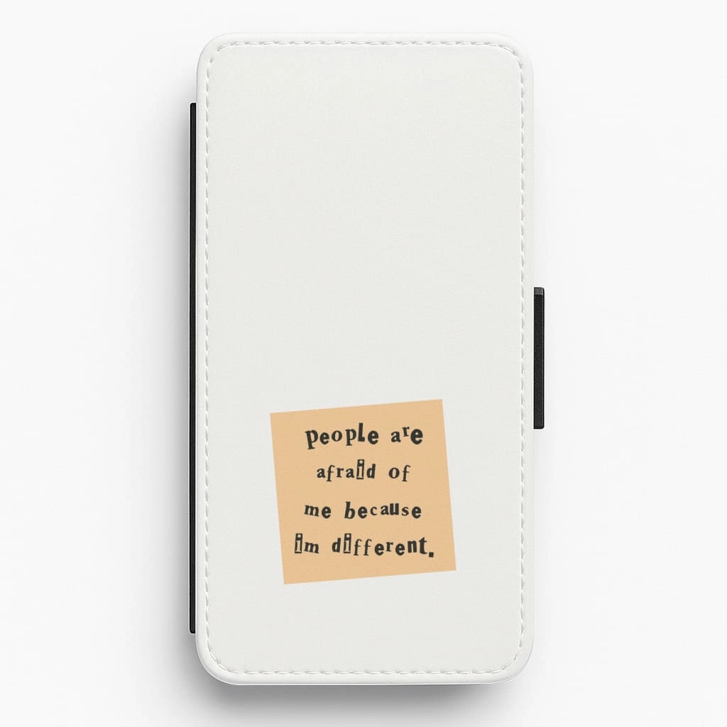 Shockproof Frame People Are Afraid Of Me - Scissorhands Flip / Wallet Phone Case