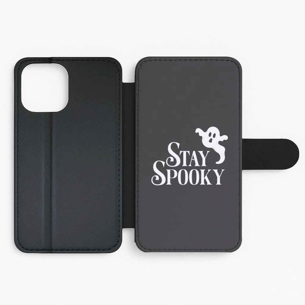 Stay Spooky  Flip / Wallet Phone Case Elegant Edge Sleek Surface