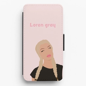 Smooth Grip Layer Loren Gray Cartoon Flip / Wallet Phone Case