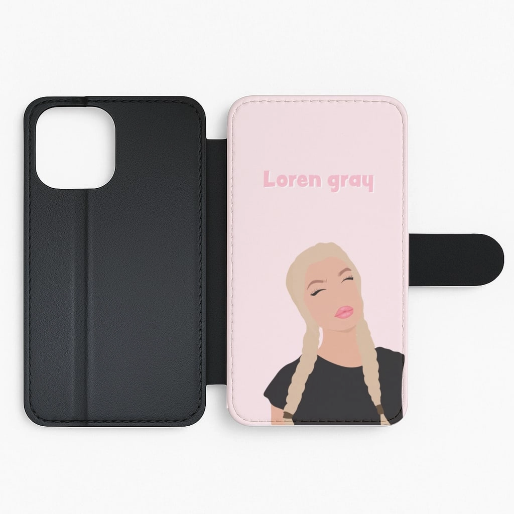 Matte Finish Loren Gray Cartoon Flip / Wallet Phone Case
