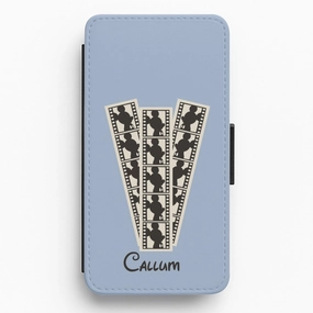 Micky Mouse - Personalised Fairytale Flip / Wallet Phone Case Bold Look Strong Outline