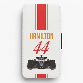 Smooth Layer Texture Travel Ready F1 Car Hamilton Flip / Wallet Phone Case