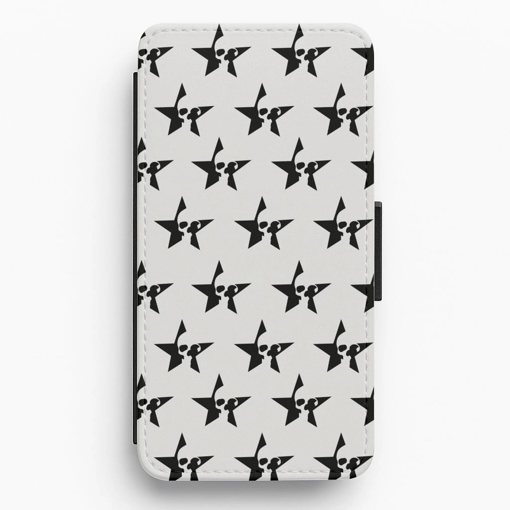 Minimal Aesthetic Skulls And Stars - Skate Aesthetic  Flip / Wallet Phone Case