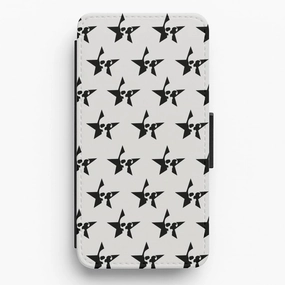 Minimal Aesthetic Skulls And Stars - Skate Aesthetic  Flip / Wallet Phone Case