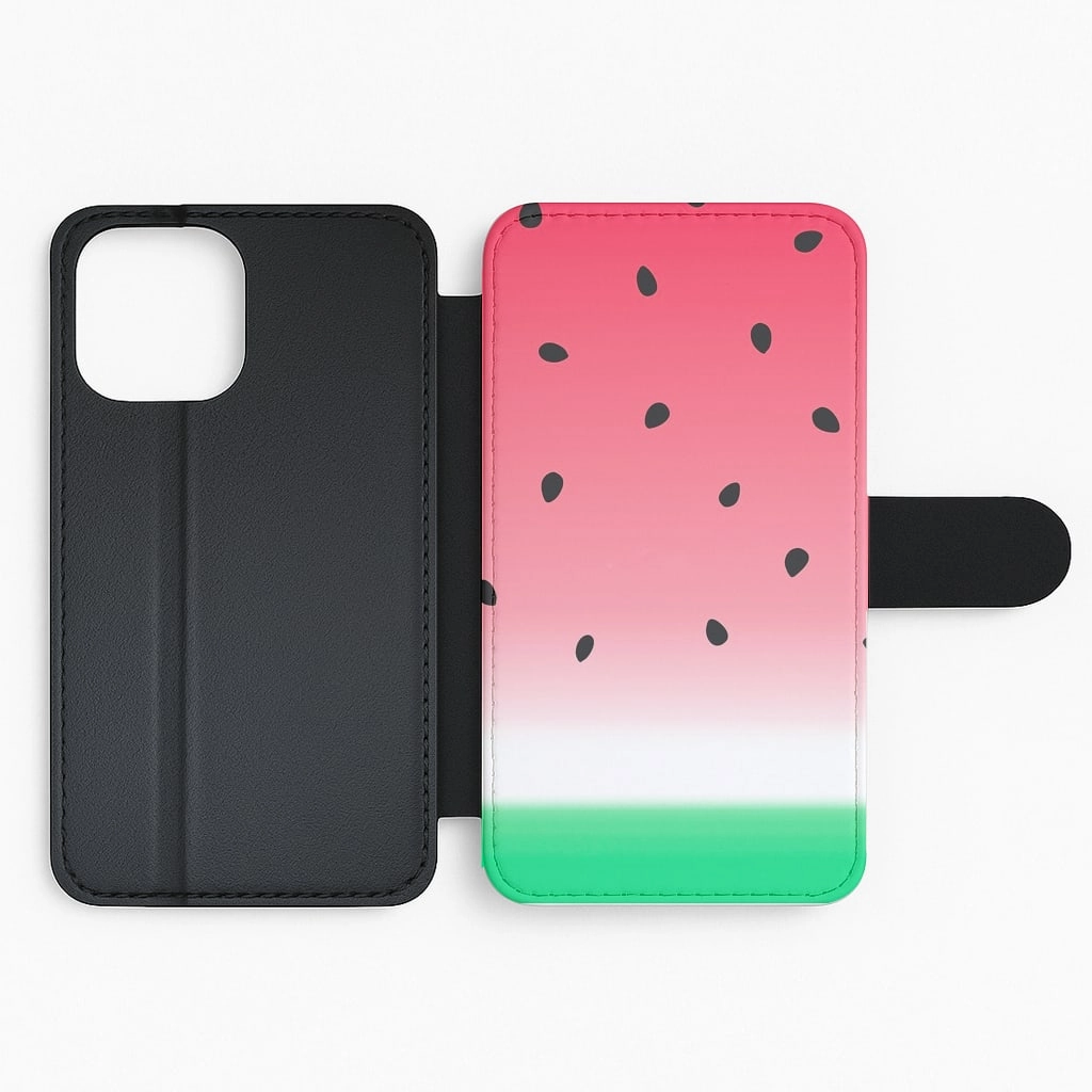 Watermelon Ombre Flip Wallet Phone Case Refined Finish