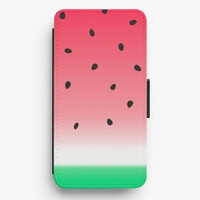 Watermelon Ombre Flip Wallet Phone Case Creative Accent