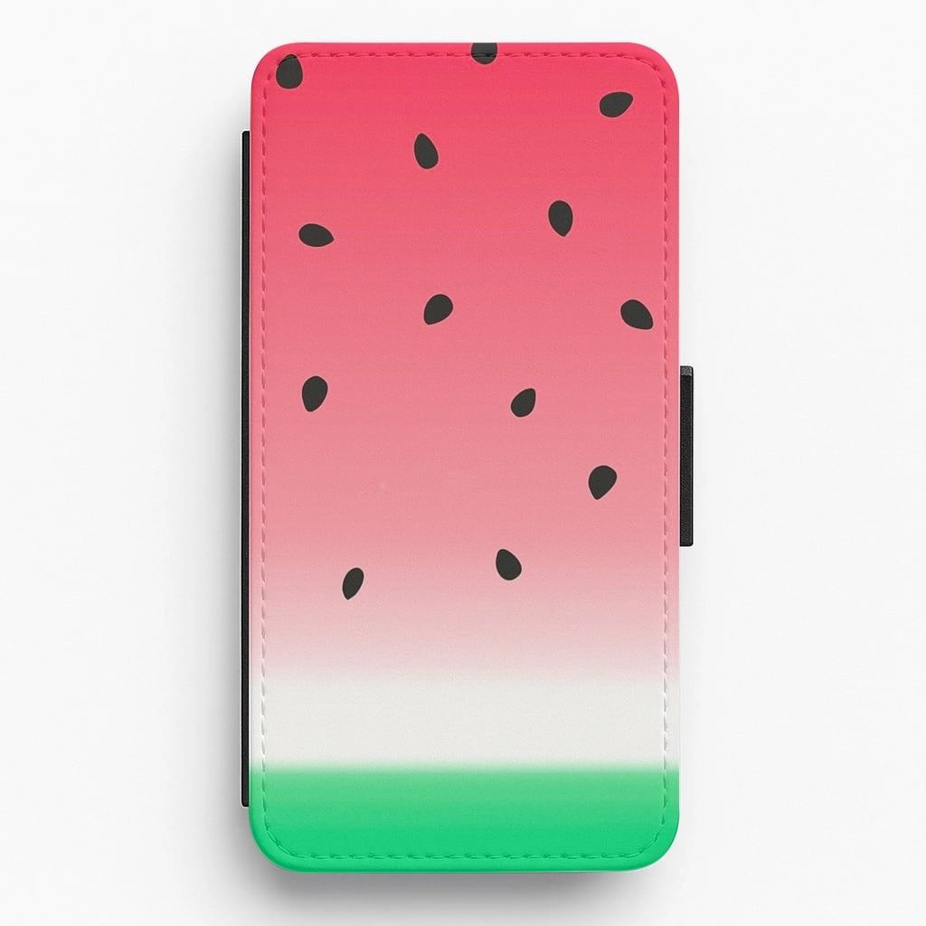 Watermelon Ombre Flip Wallet Phone Case Creative Accent