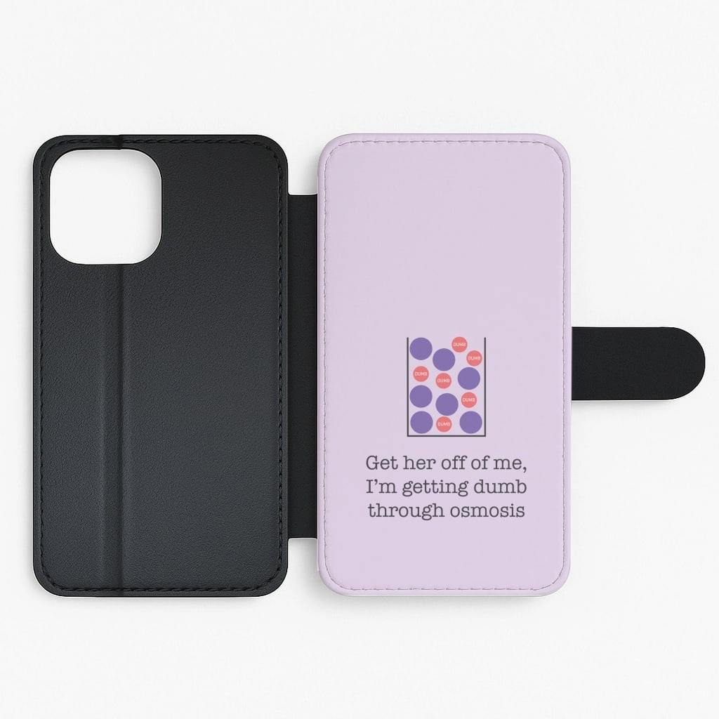 Creative Artwork Dumb Osmosis Flip / Wallet Phone Case