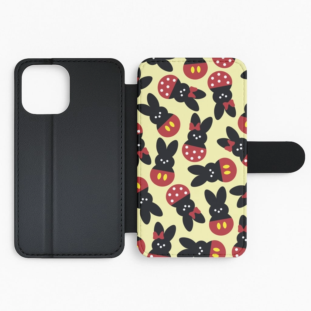 Mouse Peeps Pattern Flip / Wallet Phone Case Modern Design Texture