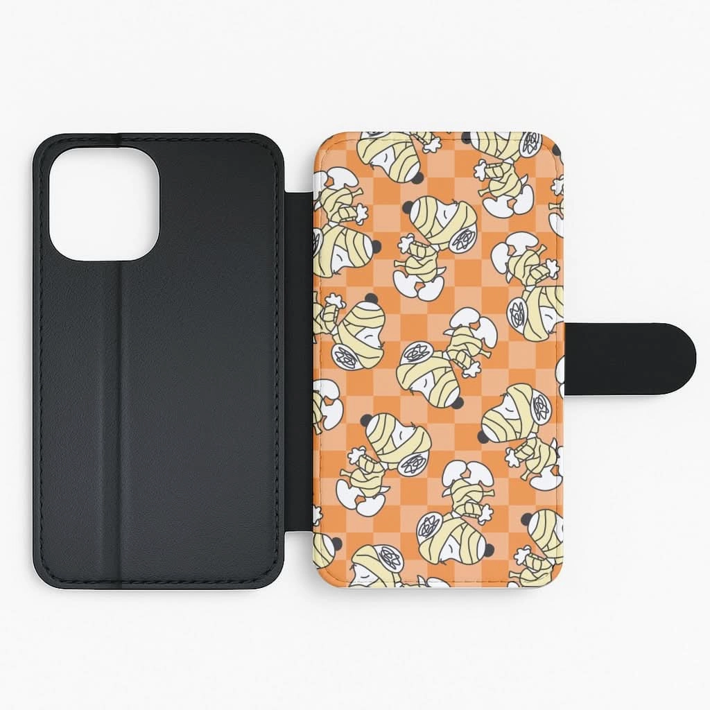 Mummy Cartoon Beagle Pattern Flip / Wallet Phone Case High Quality