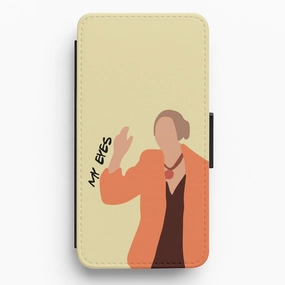 Polished Touch Matte Texture Surface My Eyes Flip / Wallet Phone Case