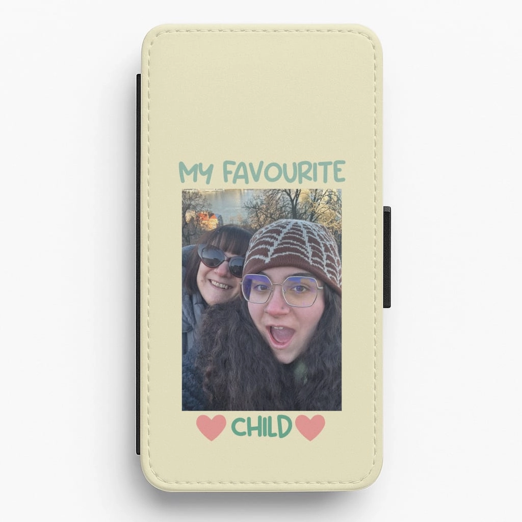 My Favourite Child - Personalised Mother's Day Flip / Wallet Phone Case Premium Edge Clear View