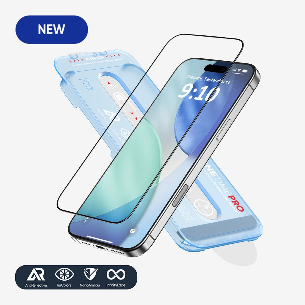 Screen Guard Max Ultra NanoArmour ONETIME PRO Anti Reflective PolarSpectra Infinity Edge Case-Friendly  iPhone 17 Series