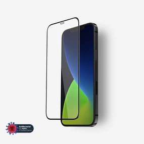 Travel Device Protector Crystal Clear Plus NanoArmour for iPhone 12 mini Screen Protector Antimicrobial Edge-to-Edge