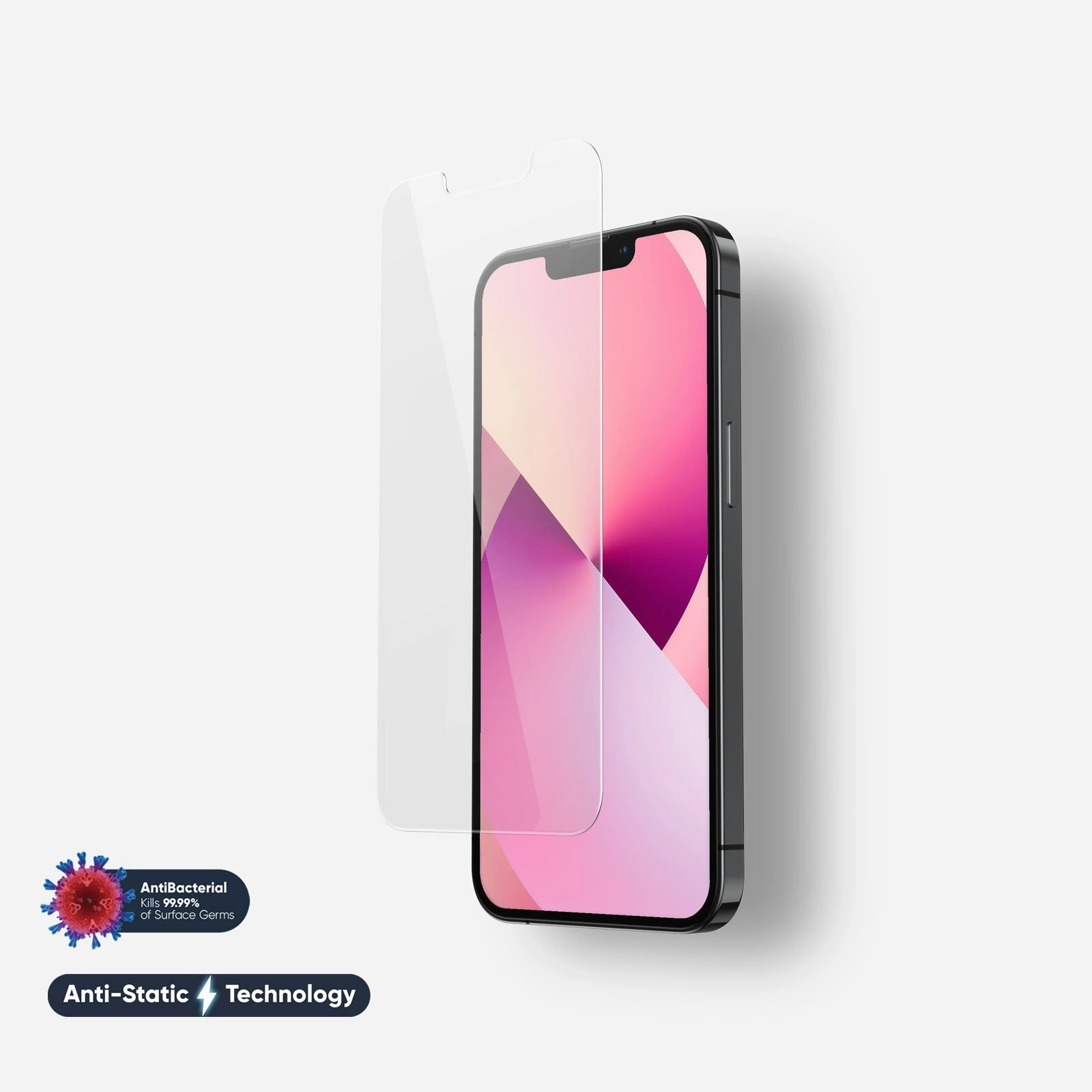 Professional Device Guard NanoArmour for iPhone 13 mini Screen Protector Antimicrobial Anti-Dust Edge-to-Edge