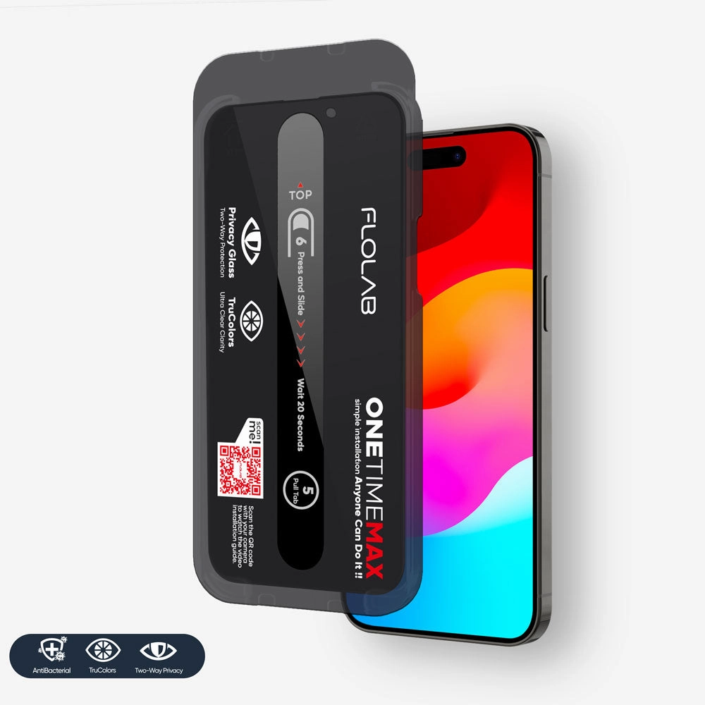 NanoArmour ONETIME MAX Privacy Infinity Edge  iPhone 15 Series Indoor Screen