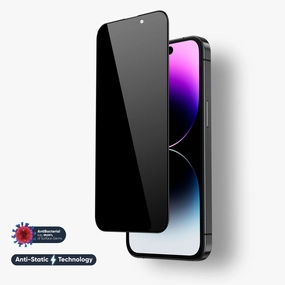 NanoArmour Privacy Screen for iPhone 14 Pro Max Antimicrobial Anti-Dust Edge-to-Edge HD Protection Guard Screen Armor Ultra Plus