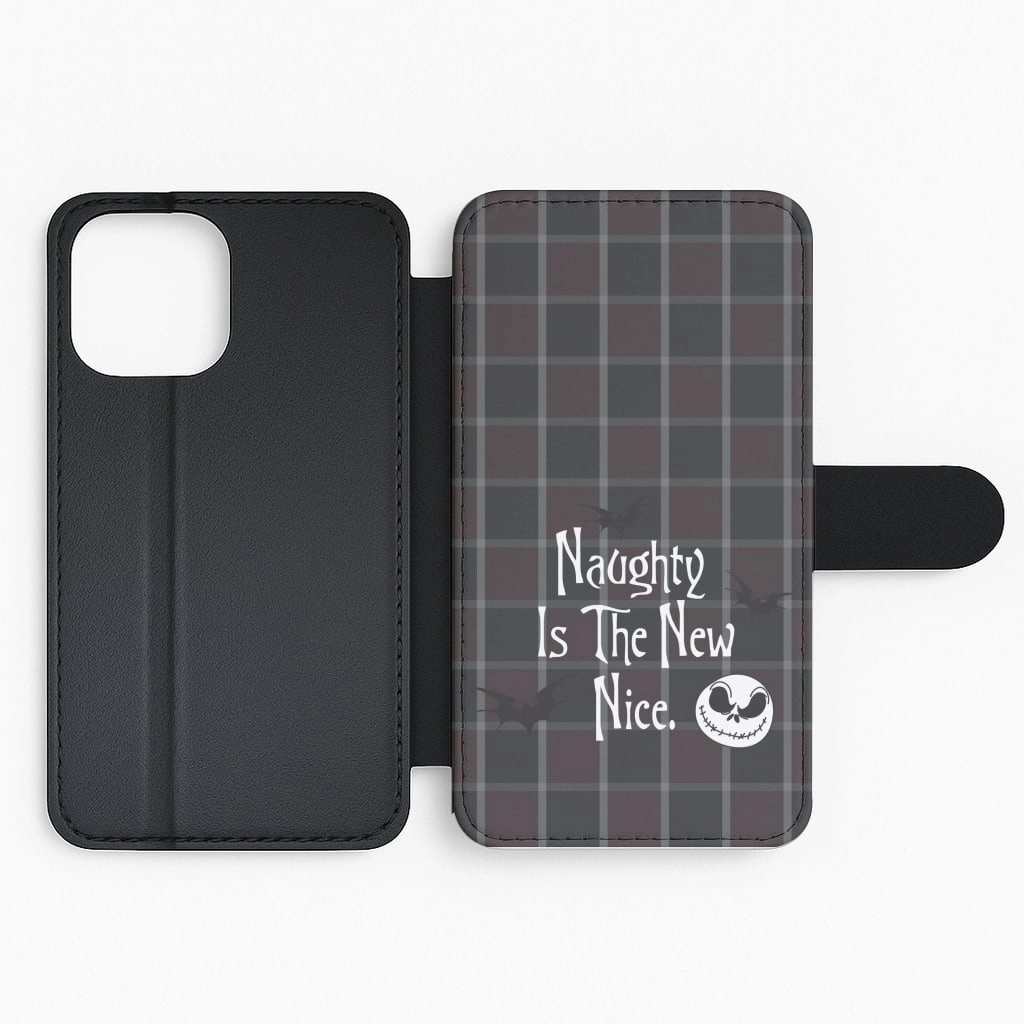 Smooth Finish Touch Daily Essential Naughty Is The New Nice Flip / Wallet Phone Case
