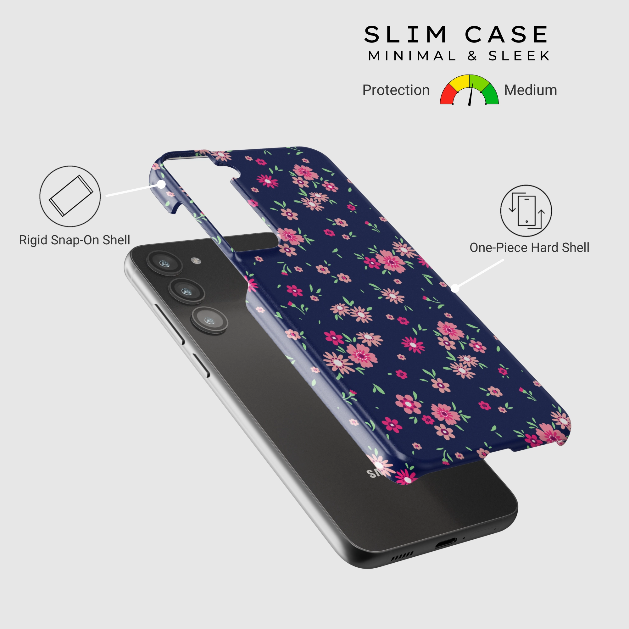 Polished Edge Flexible Detail Navy Petal