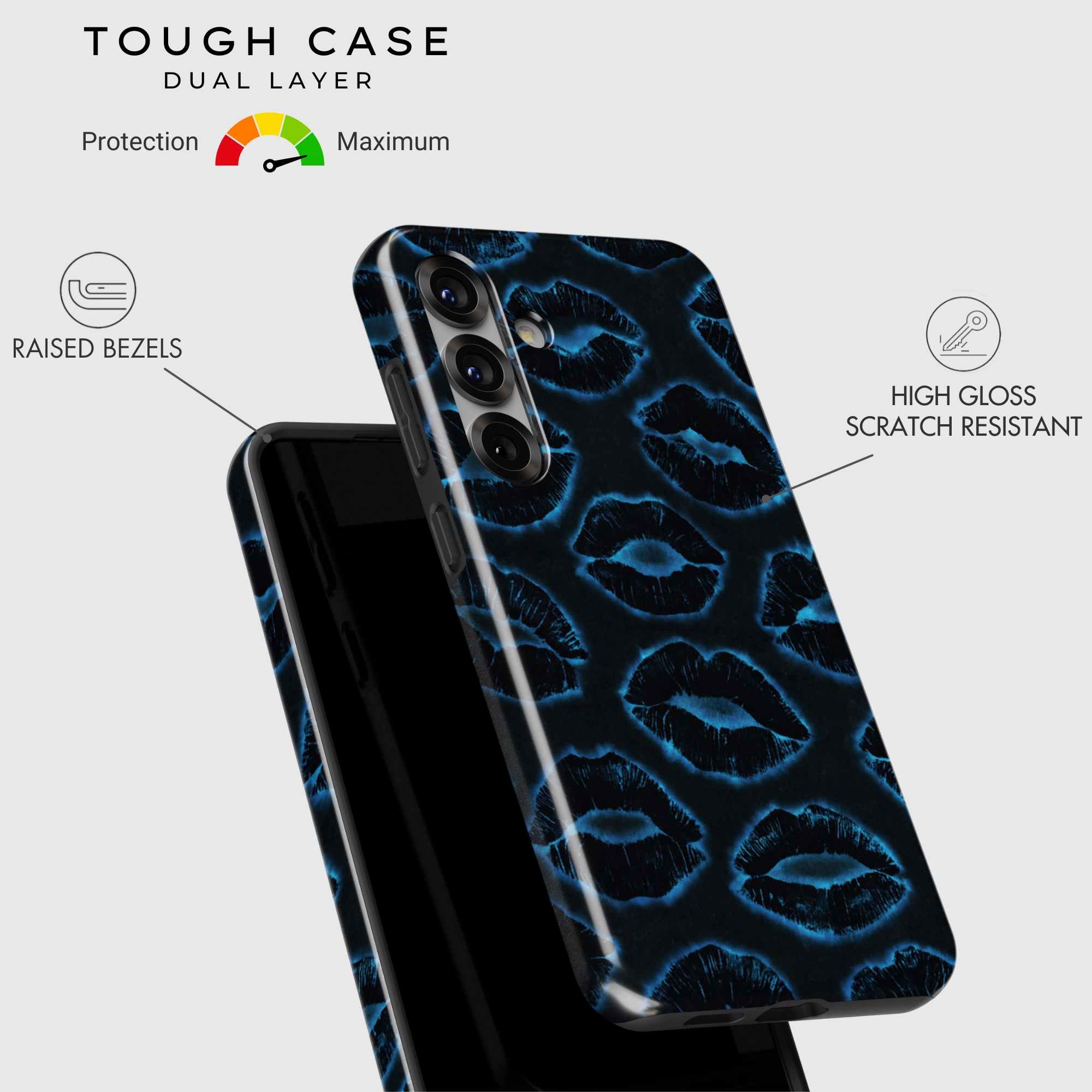 Matte Feel Premium Pattern Design Neon Smooch