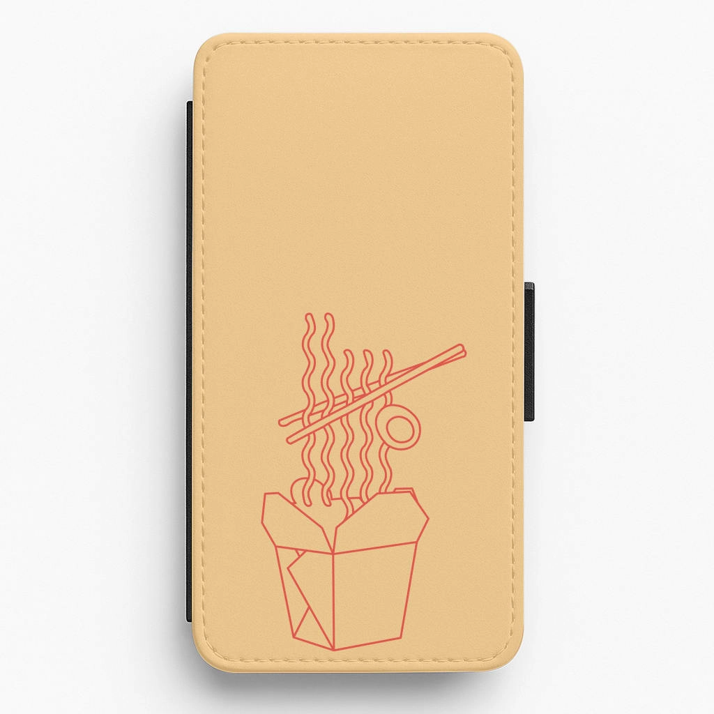 Noodels - Fast Food Patterns Flip / Wallet Phone Case Modern Grip Clear Edge