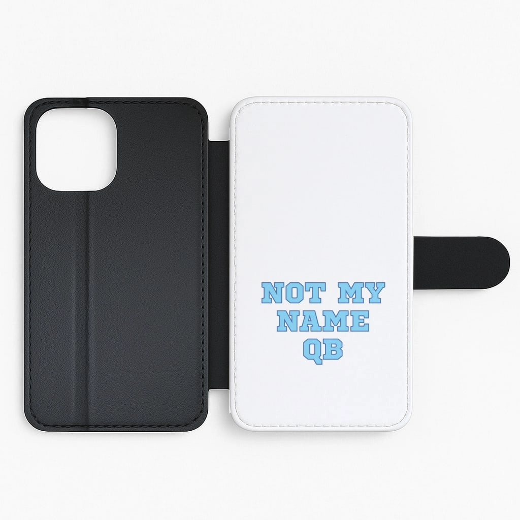 Travel Essential Matte Pattern Design Not My Name QB Flip / Wallet Phone Case