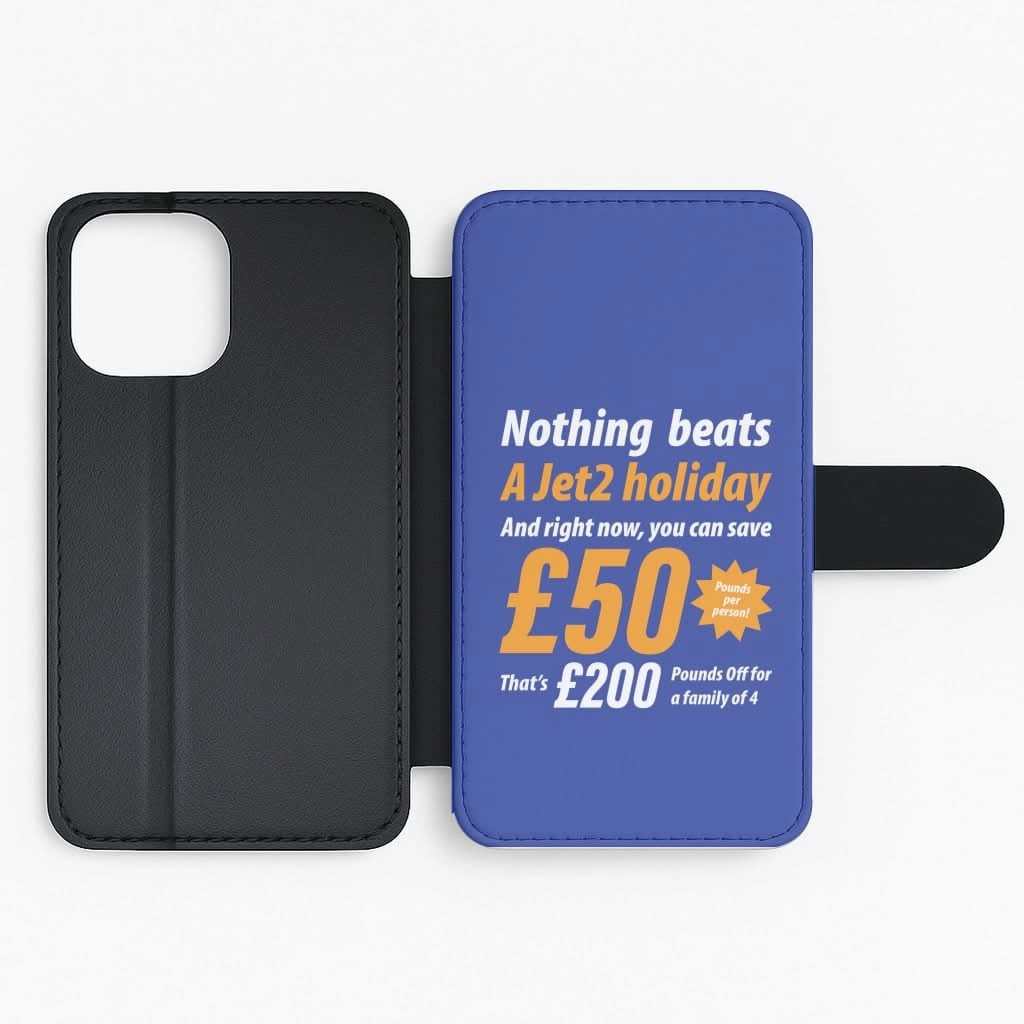 Nothing Beats A Jet Holiday Flip / Wallet Phone Case Soft Touching Modern Form