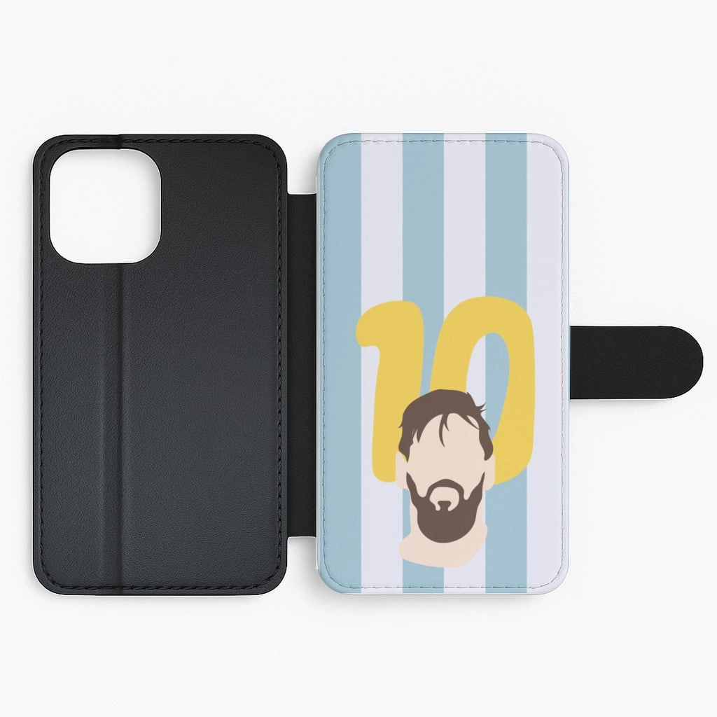 Number 10 - Messi Flip / Wallet Phone Case Daily Essential Durable Layer