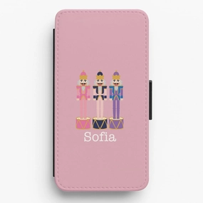 easy installation Nutcracker - Personalised Christmas Flip / Wallet Phone Case