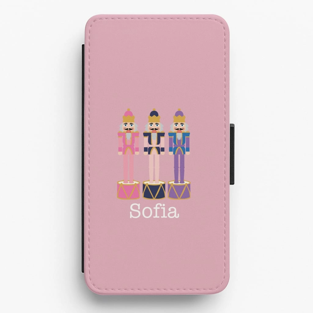 easy installation Nutcracker - Personalised Christmas Flip / Wallet Phone Case