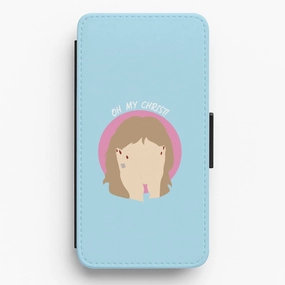 Oh My Christ! Flip / Wallet Phone Case Comfort Finish Protective Design Texture