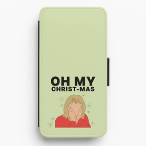 Oh My Christ-Mas Flip / Wallet Phone Case Soft Shape Slim Protection