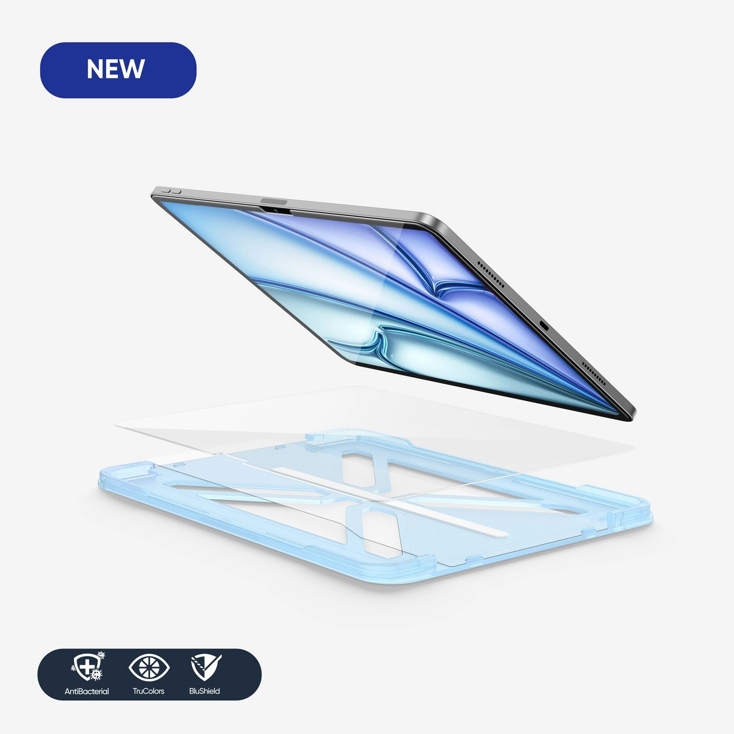 camera lens protector ONETIME NanoArmour 13-inch for iPad Air 6 Ultra Clear Screen Protector (2024-2025): Clear Blue Light Blocker, No Blue Tint, TruColor