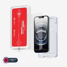 ONETIME NanoArmour for iPhone Anti-Blue Light Screen Protector: Dust-Free Installation, Case Friendly, Crystal Clear, No Blue or Yellow Tint Mobile Device Protection Elite Device Film