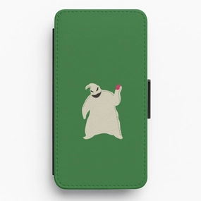Clear Protection Oogie Boogie Green - TNBC Flip / Wallet Phone Case