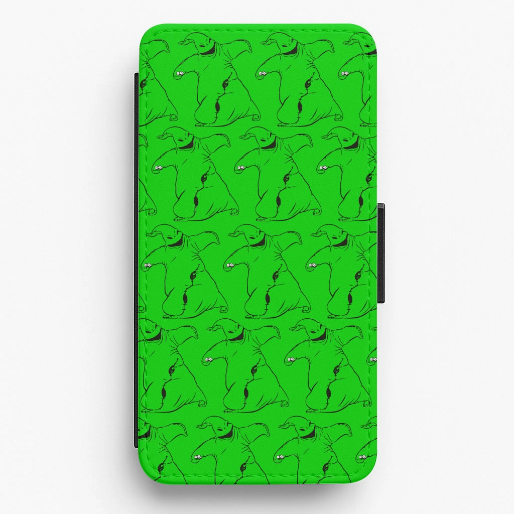 Minimal Grip Oogie Boogie Pattern - TNBC Flip / Wallet Phone Case