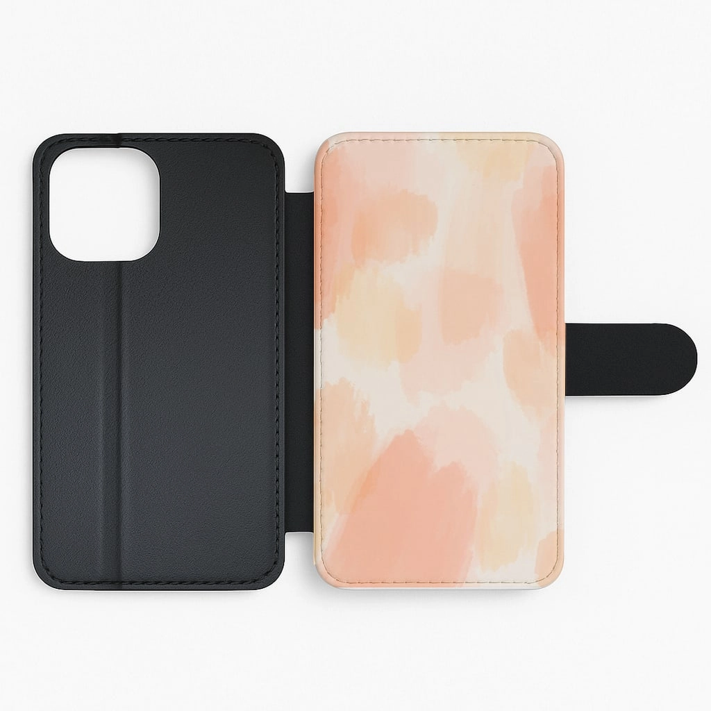 Orange Strokes Flip / Wallet Phone Case Dual Layer Trendy Layer