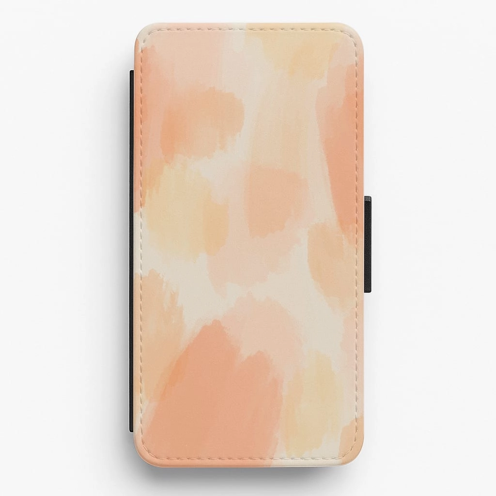 Protective Material Orange Strokes Flip / Wallet Phone Case